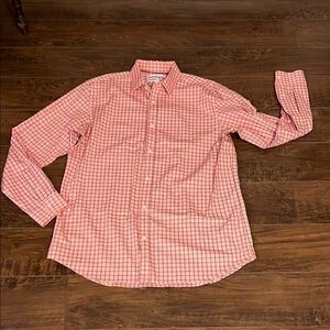 Men's Old Navy Slim Fit Feeling Peachy Cotton Tall Gingham Pattern, Sz. XL.